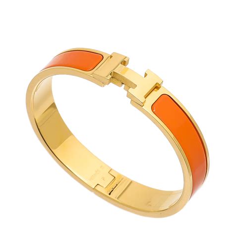 hermes orange logo bracelet|hermes clic h price.